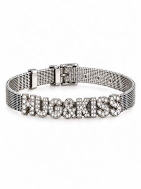 HUG & KISS Sparkle Word Bracelet